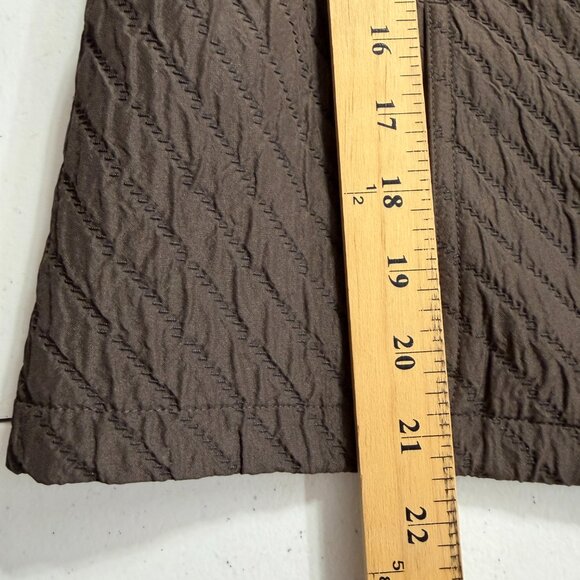 Chico’s Faux Fur Leopard Collar Quilted Vest Winter Brown Size 0 US (4-6 ) - Picture 9 of 10